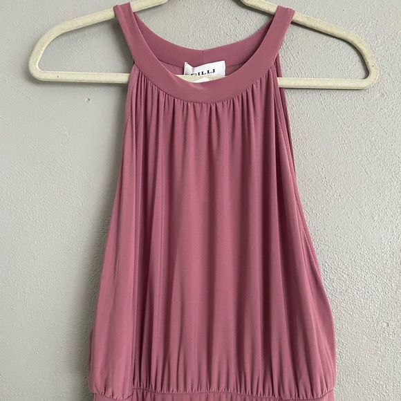 Gilli Maxi Dress Size Medium Pink Halter Stretchy Comfort Wedding Party Workwear - Picture 2 of 9
